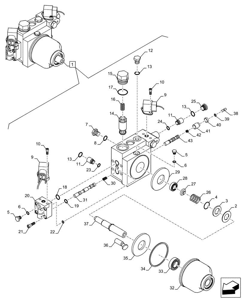 Схема запчастей Case CX490D LC - (35.820.AB[02]) - FAN, RADIATOR, HYDRAULIC MOTOR, COMPONENTS (35) - HYDRAULIC SYSTEMS