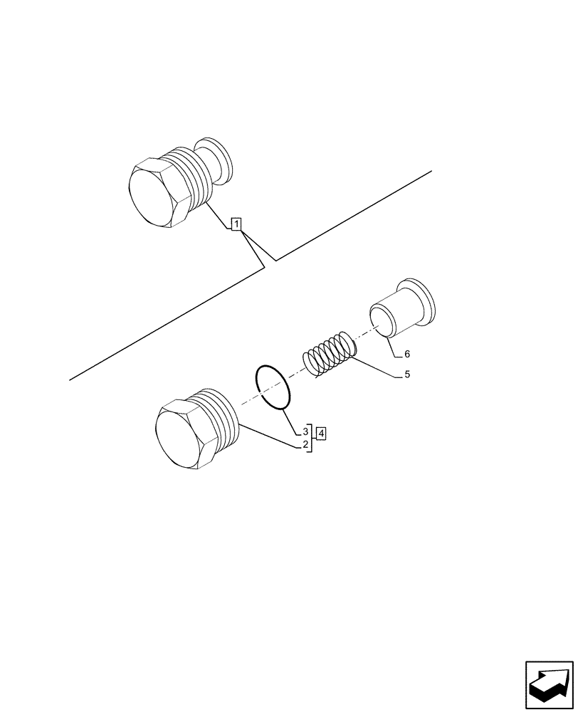 Схема запчастей Case 590SN - (35.359.AB[50]) - CONTROL VALVE, CHECK VALVE, COMPONENTS (35) - HYDRAULIC SYSTEMS