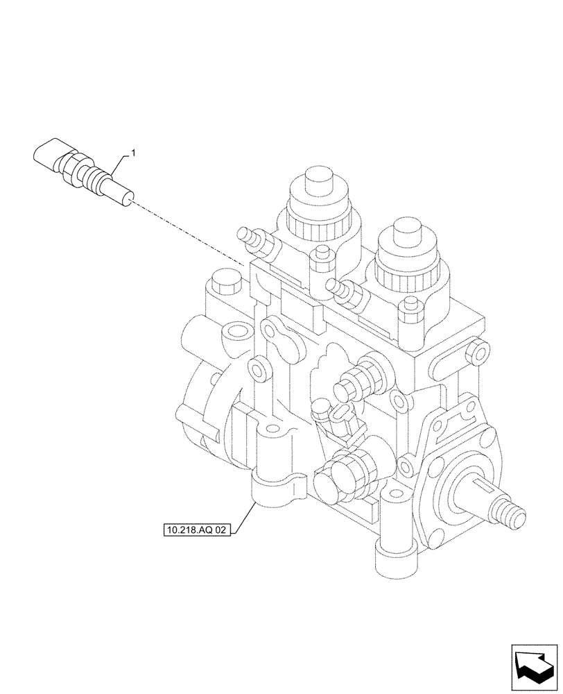 Схема запчастей Case AQ-6UZ1XASS01 - (55.010.AJ) - FUEL INJECTION PUMP, SENSOR (55) - ELECTRICAL SYSTEMS