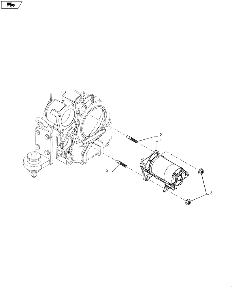 Схема запчастей Case 521F - (55.201.AE[01]) - STARTER INSTALLATION (55) - ELECTRICAL SYSTEMS