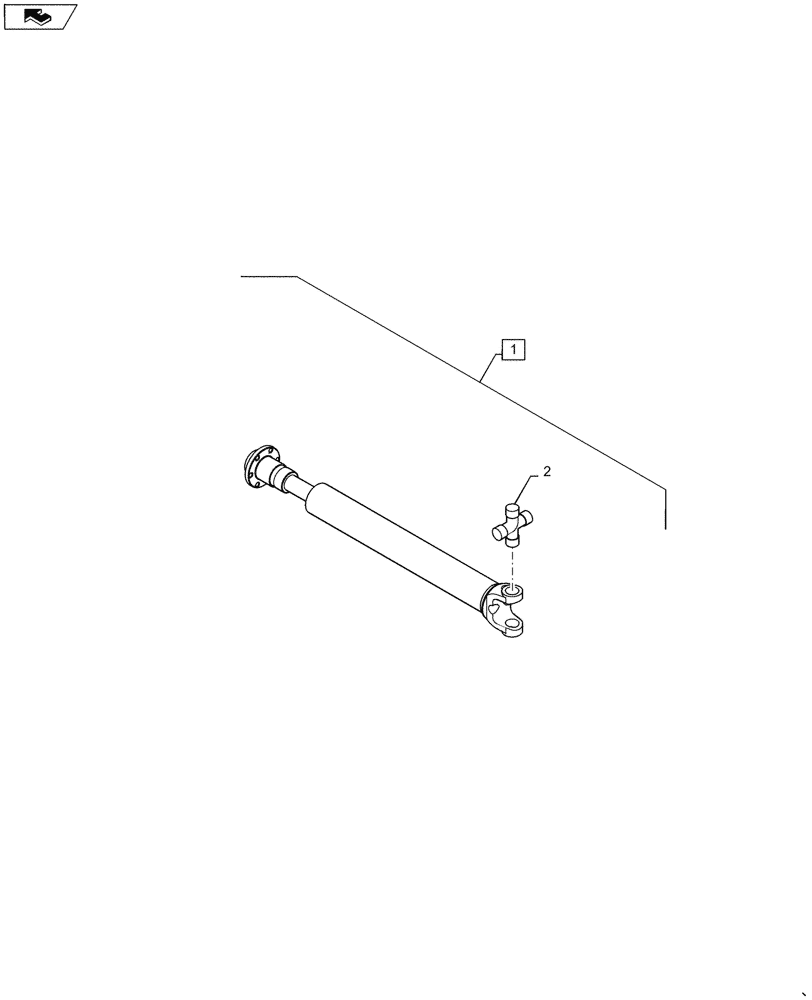 Схема запчастей Case 521F - (23.314.AG[01]) - DRIVE SHAFT, ENGINE (23) - FOUR WHEEL DRIVE SYSTEM