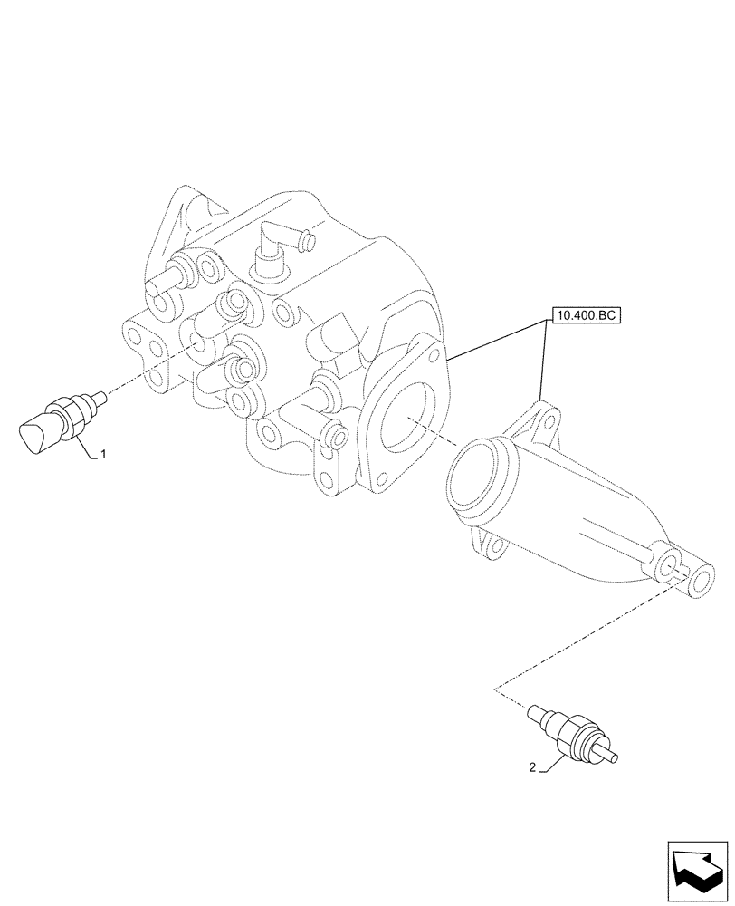 Схема запчастей Case AQ-6UZ1XASS01 - (55.012.AA) - ENGINE, TEMPERATURE SWITCH (55) - ELECTRICAL SYSTEMS