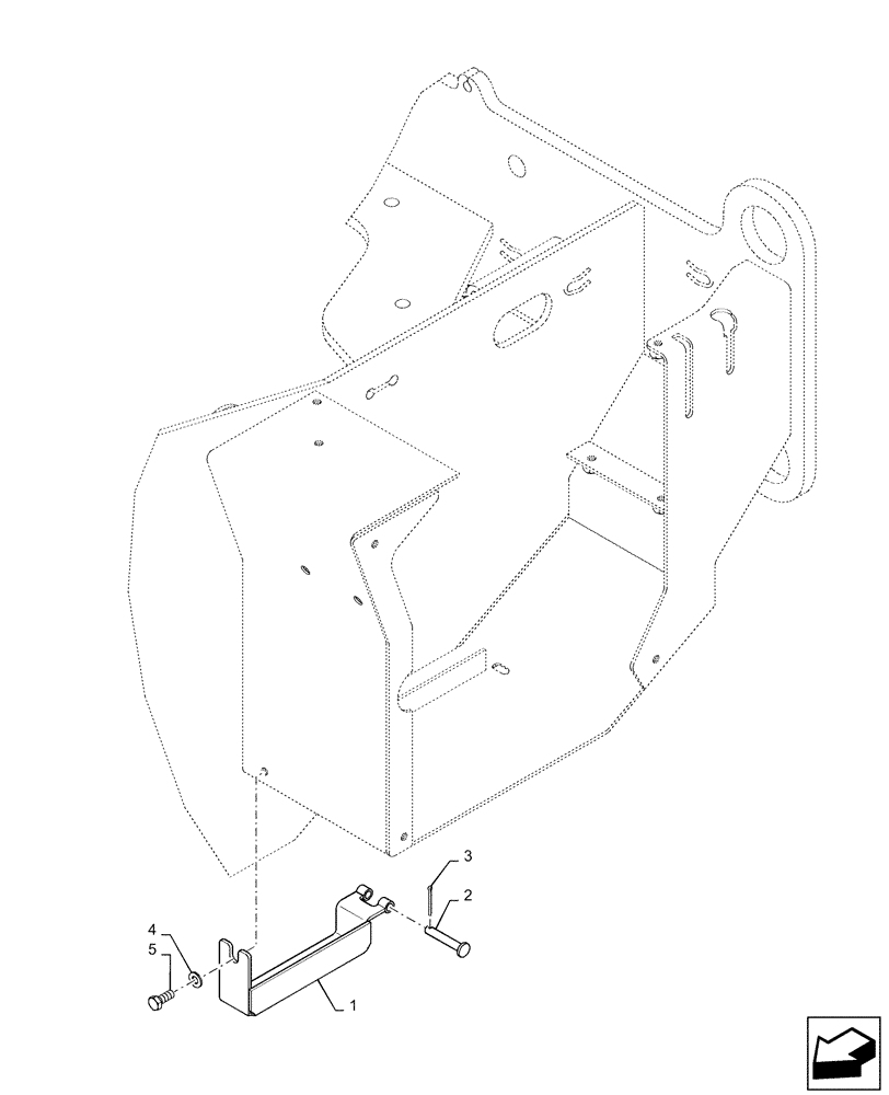 Схема запчастей Case 521F - (39.100.AH[03]) - VAR - 782897 - REMOTE DRAIN COVER (39) - FRAMES AND BALLASTING