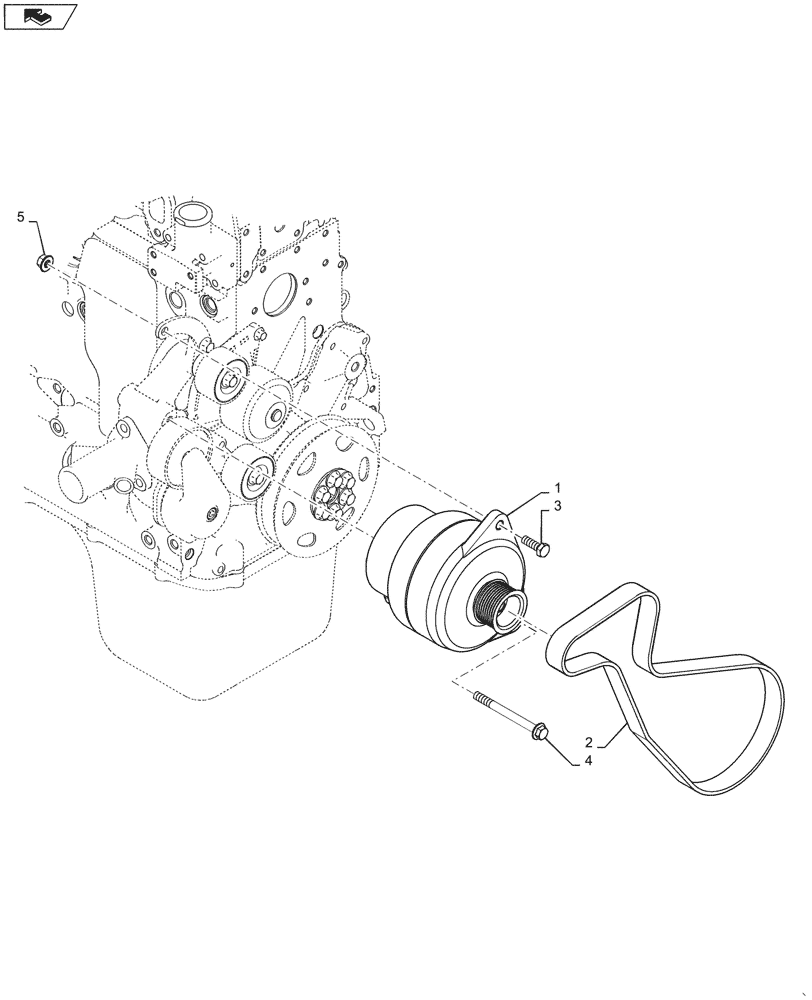 Схема запчастей Case 521F - (55.301.AA[01]) - ALTERNATOR INSTALLATION (55) - ELECTRICAL SYSTEMS