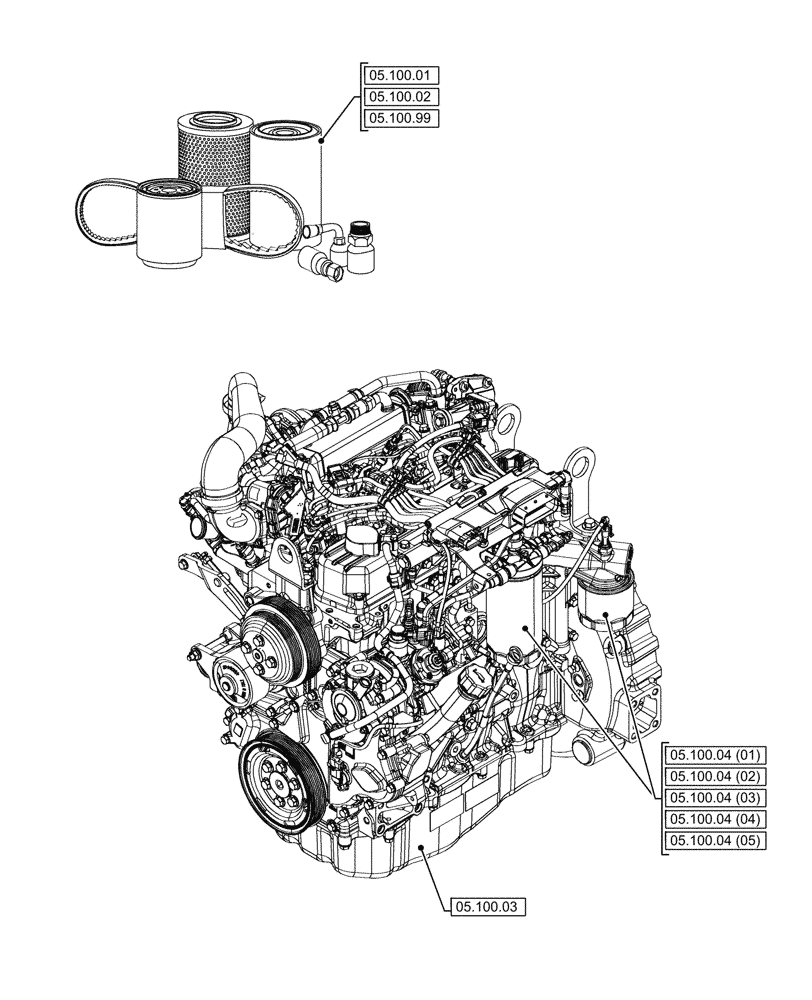 Схема запчастей Case 590SN - (05.000.00) - SECTION INDEX - SERVICE & MAINTENANCE (05) - SERVICE & MAINTENANCE