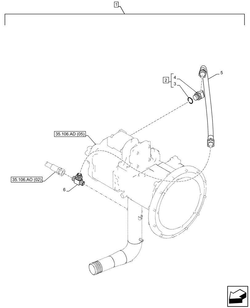 Схема запчастей Case CX350D LC - (88.100.35[079]) - DIA KIT, CLAMSHELL BUCKET, ROTATION, W/ ELECTRICAL PROPORTIONAL CONTROL, VARIABLE DELIVERY HYDRAULIC PUMP, LINE (88) - ACCESSORIES