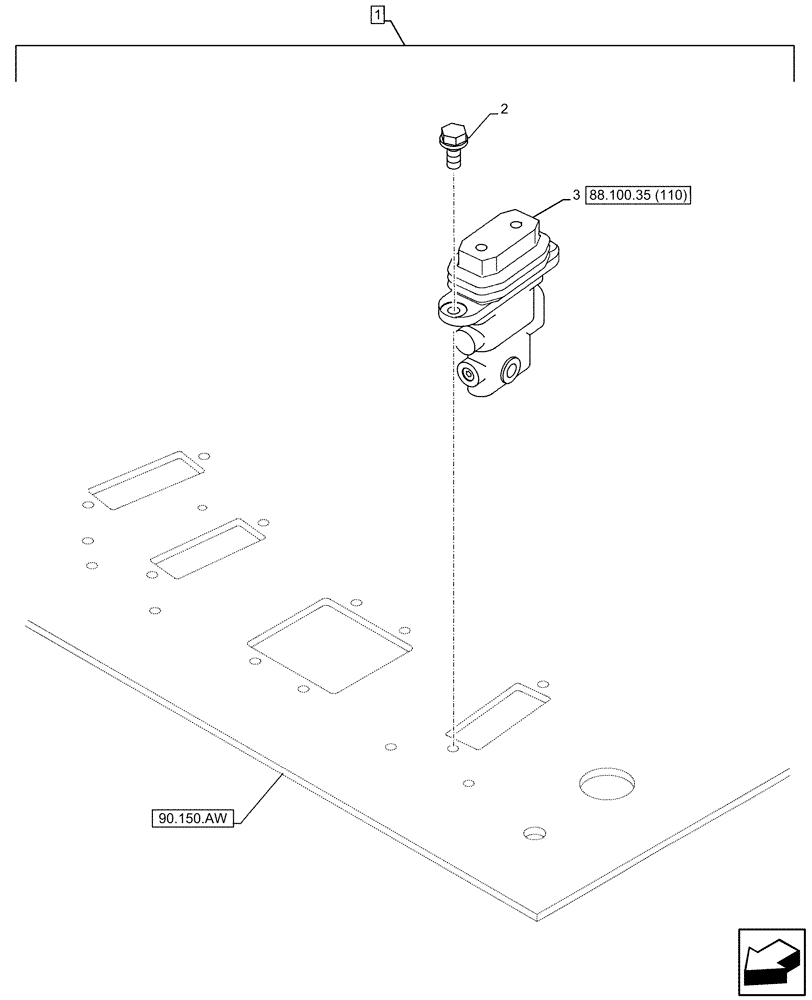 Схема запчастей Case CX210D LC LR - (88.100.35[109]) - DIA KIT, CLAMSHELL BUCKET, ROTATION, W/ HYDRAULIC CONTROL, SOLENOID VALVE (88) - ACCESSORIES