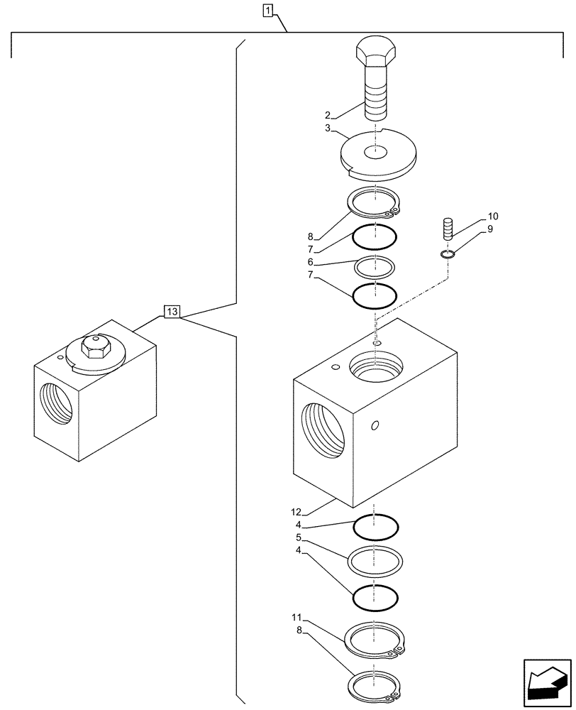 Схема запчастей Case CX210D LC LR - (88.100.35[095]) - DIA KIT, CLAMSHELL BUCKET, ROTATION, W/ ELECTRICAL PROPORTIONAL CONTROL, STOP, VALVE, COMPONENTS (88) - ACCESSORIES