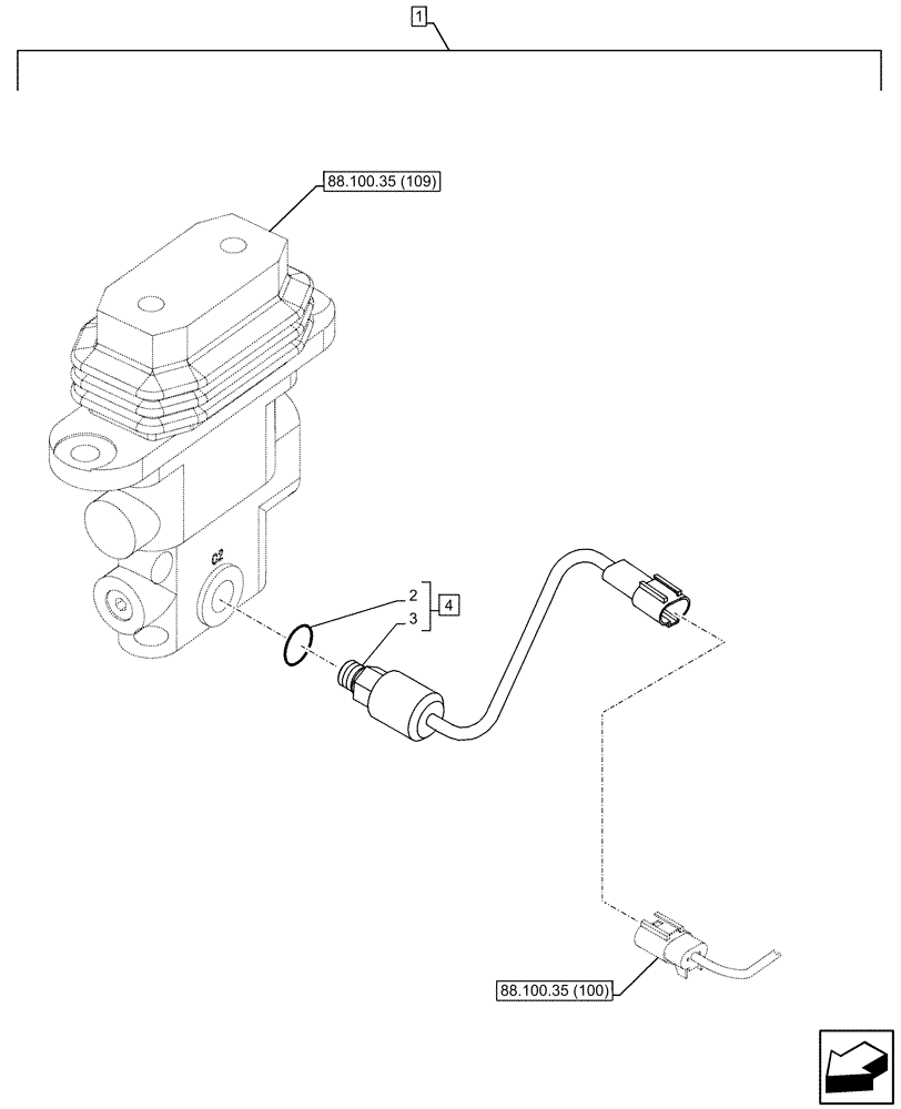 Схема запчастей Case CX210D LC LR - (88.100.35[099]) - DIA KIT, CLAMSHELL BUCKET, ROTATION, W/ HYDRAULIC CONTROL, SPEED SENSOR (88) - ACCESSORIES