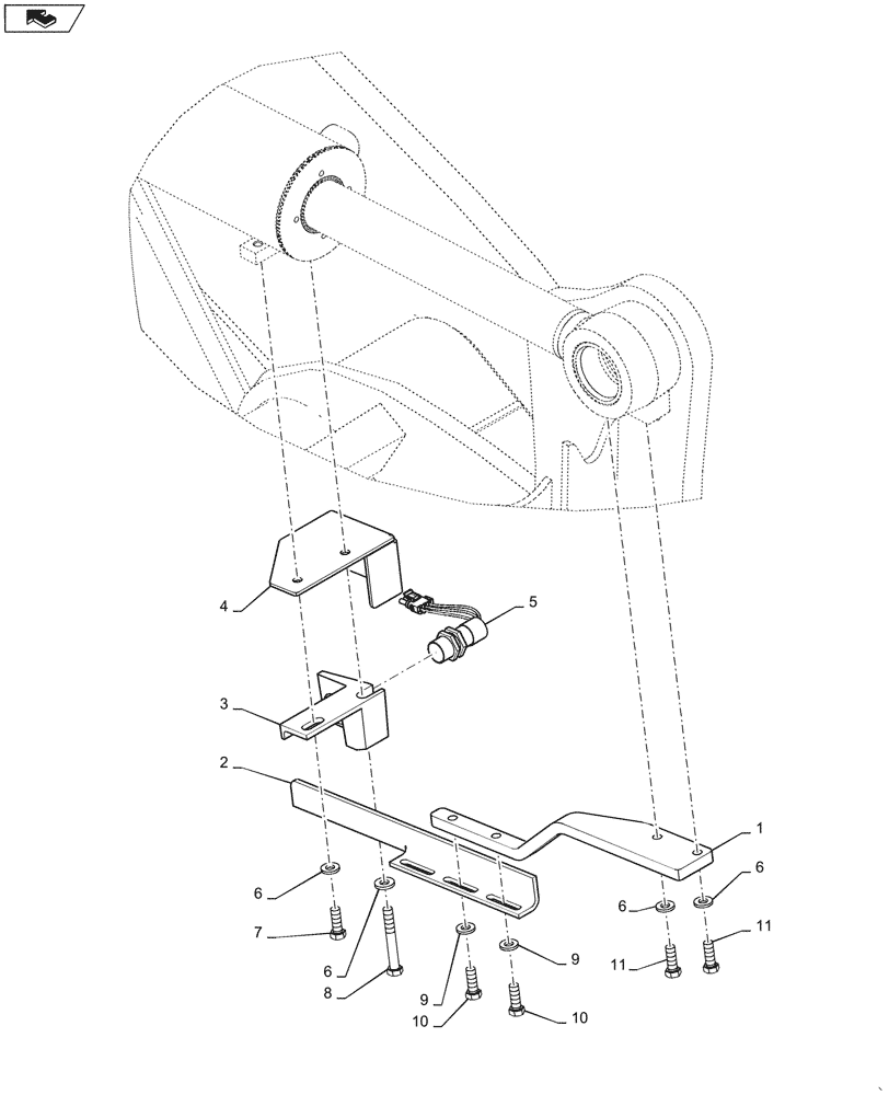 Схема запчастей Case 521F - (55.415.AB[02]) - RETURN TO DIG, Z-BAR (55) - ELECTRICAL SYSTEMS