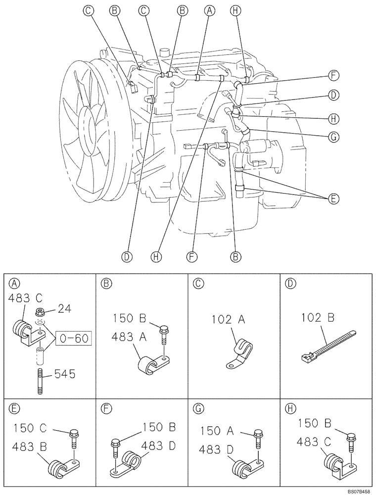 Схема запчастей Case CX135SR - (04-19) - BRACKET (04) - ELECTRICAL SYSTEMS