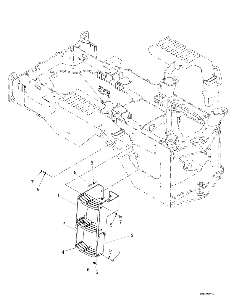 Схема запчастей Case 521E - (09-44) - STEPS - RIGHT (09) - CHASSIS