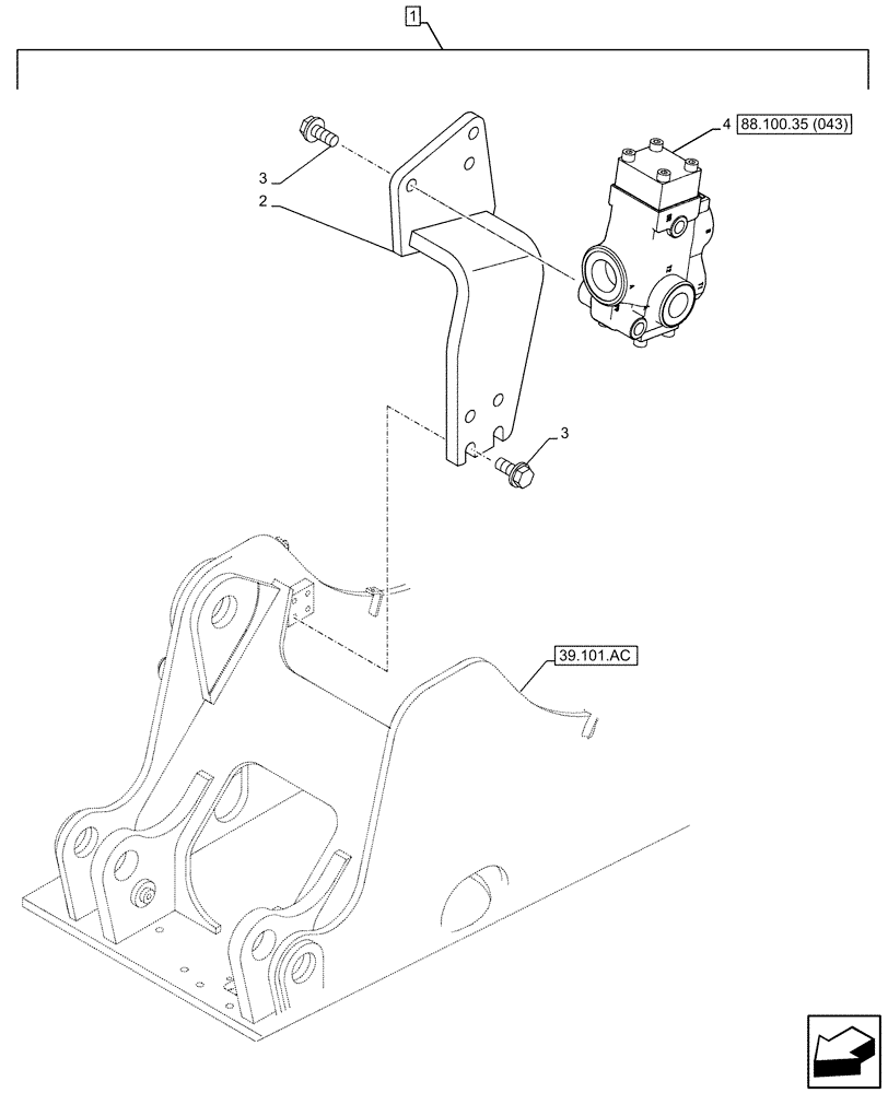 Схема запчастей Case CX160D LC - (88.100.35[042]) - DIA KIT, HAMMER CIRCUIT, HIGH FLOW, W/ ELECTRICAL PROPORTIONAL CONTROL, DIRECTIONAL CONTROL VALVE (88) - ACCESSORIES