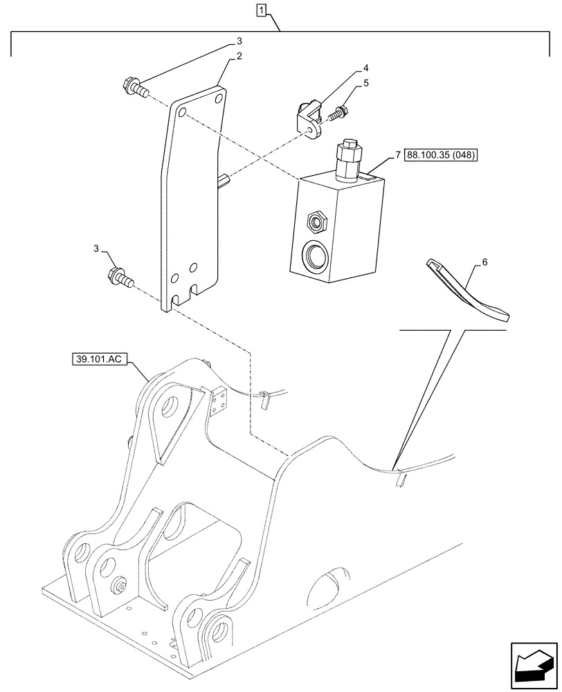 Схема запчастей Case CX160D LC - (88.100.35[047]) - DIA KIT, HAMMER CIRCUIT, HIGH FLOW, W/ ELECTRICAL PROPORTIONAL CONTROL, SHUT-OFF VALVE (88) - ACCESSORIES