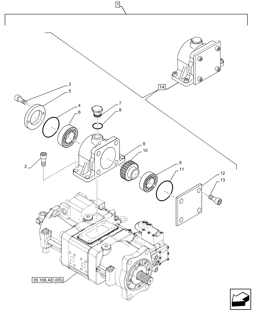 Схема запчастей Case CX350D LC - (88.100.35[111]) - DIA KIT, CLAMSHELL BUCKET, ROTATION, W/ ELECTRICAL PROPORTIONAL CONTROL, PTO, COMPONENTS (88) - ACCESSORIES