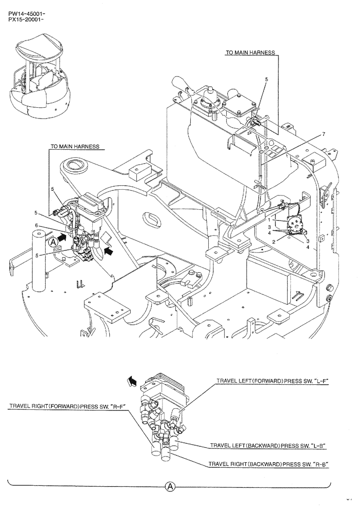 Схема запчастей Case CX36B - (05-032) - ALARM ASSEMBLY (TRAVEL ALARM) (PW53E00006F1) OPTIONAL PARTS