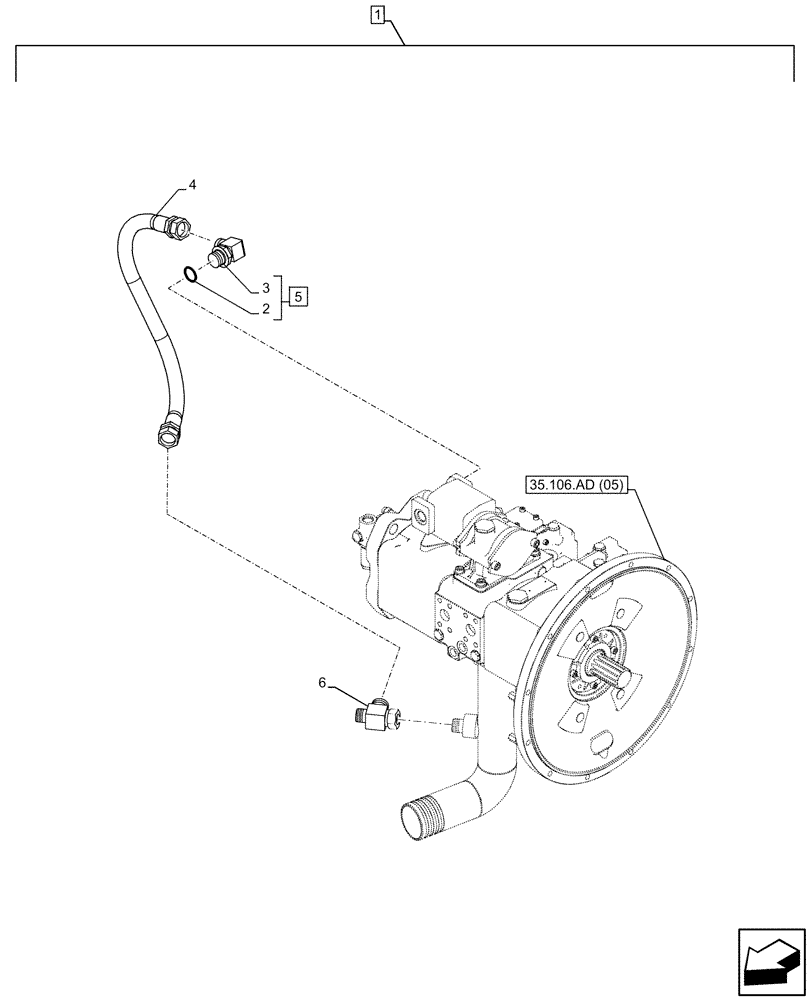 Схема запчастей Case CX300D LC - (88.100.35[105]) - DIA KIT, CLAMSHELL BUCKET, ROTATION, W/ ELECTRICAL PROPORTIONAL CONTROL, VARIABLE DELIVERY HYDRAULIC PUMP, LINE (88) - ACCESSORIES