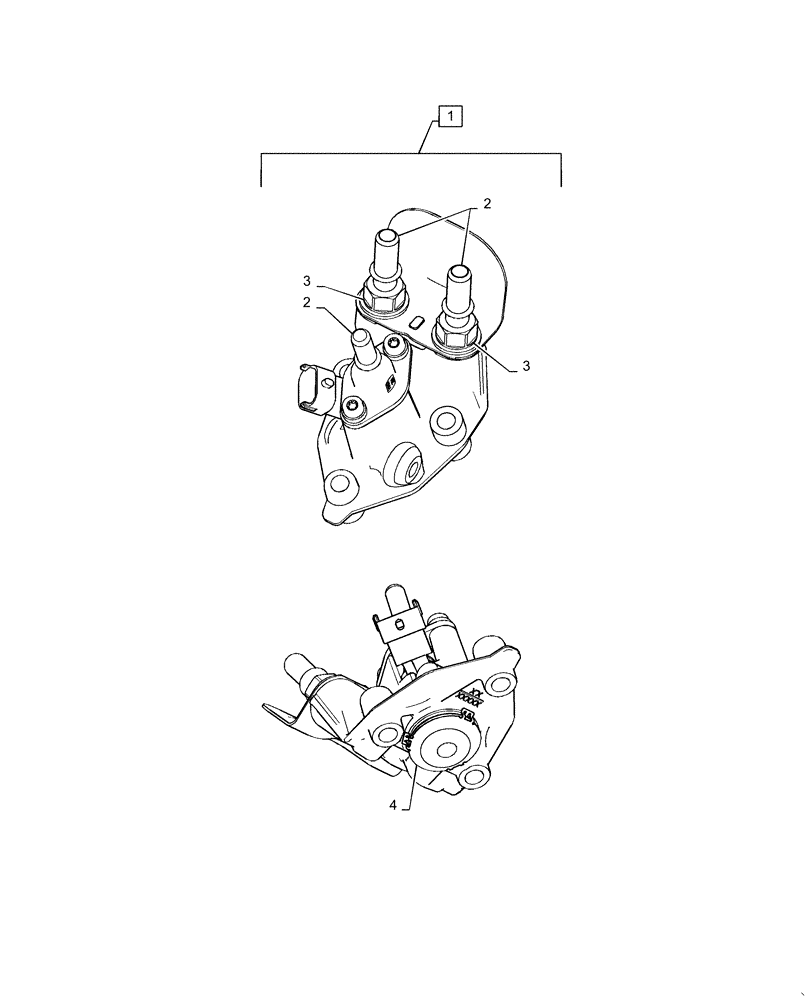 Схема запчастей Case 521F - (10.500.AD[04]) - DEF INJECTOR UNIT (10) - ENGINE