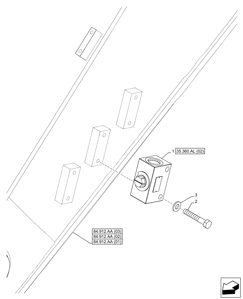 Схема запчастей Case CX210D NLC - (35.360.AL[01]) - VAR - 461561, 461583, 461571, 461865, 461867, 461869, 461870, 461871, 461872 - ARM, STOP, VALVE, HAMMER CIRCUIT, SHEARS, HIGH FLOW (35) - HYDRAULIC SYSTEMS