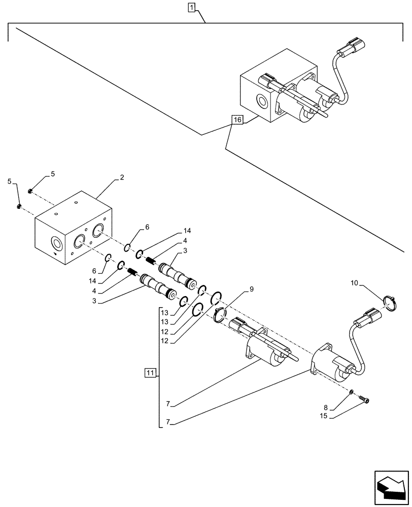 Схема запчастей Case CX160D LC - (88.100.35[165]) - DIA KIT, HAMMER CIRCUIT, HIGH FLOW, SHEARS, W/ ELECTRICAL PROPORTIONAL CONTROL, SOLENOID VALVE, COMPONENTS (88) - ACCESSORIES