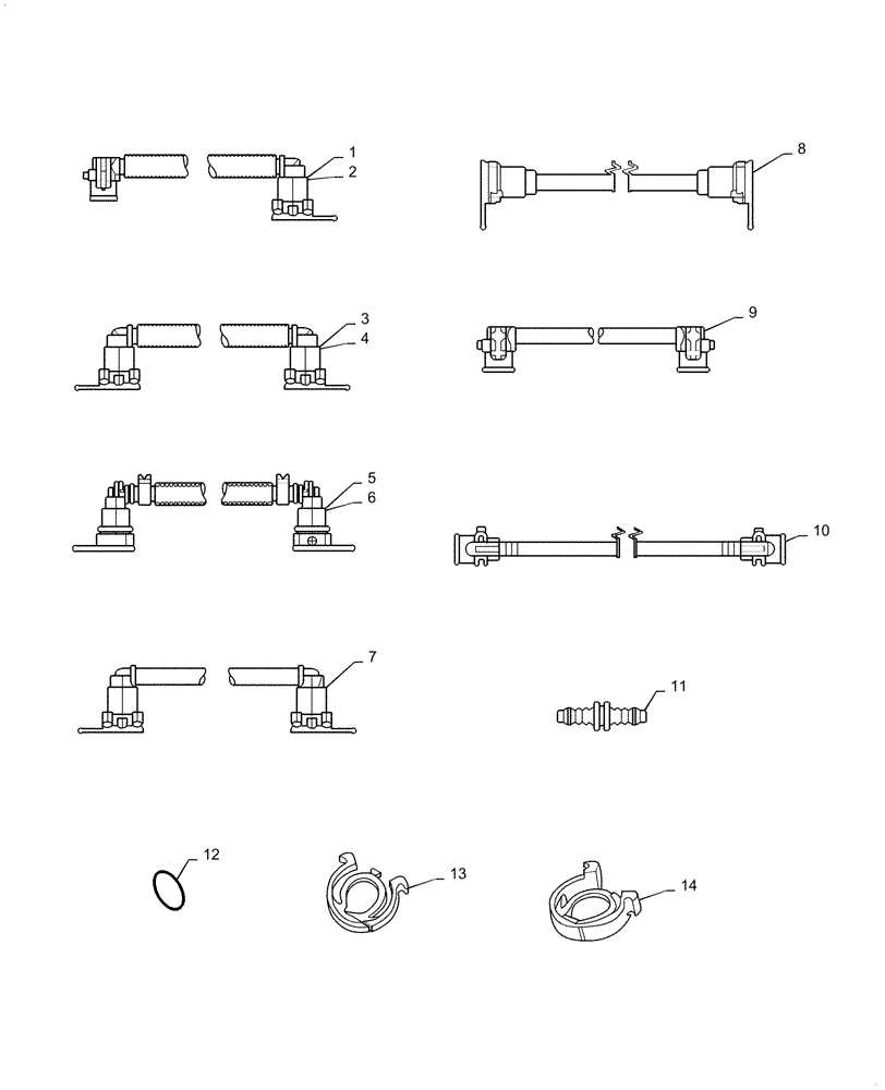 Схема запчастей Case 521F - (10.500.AD[05]) - DEF LINE SERVICE PARTS (10) - ENGINE