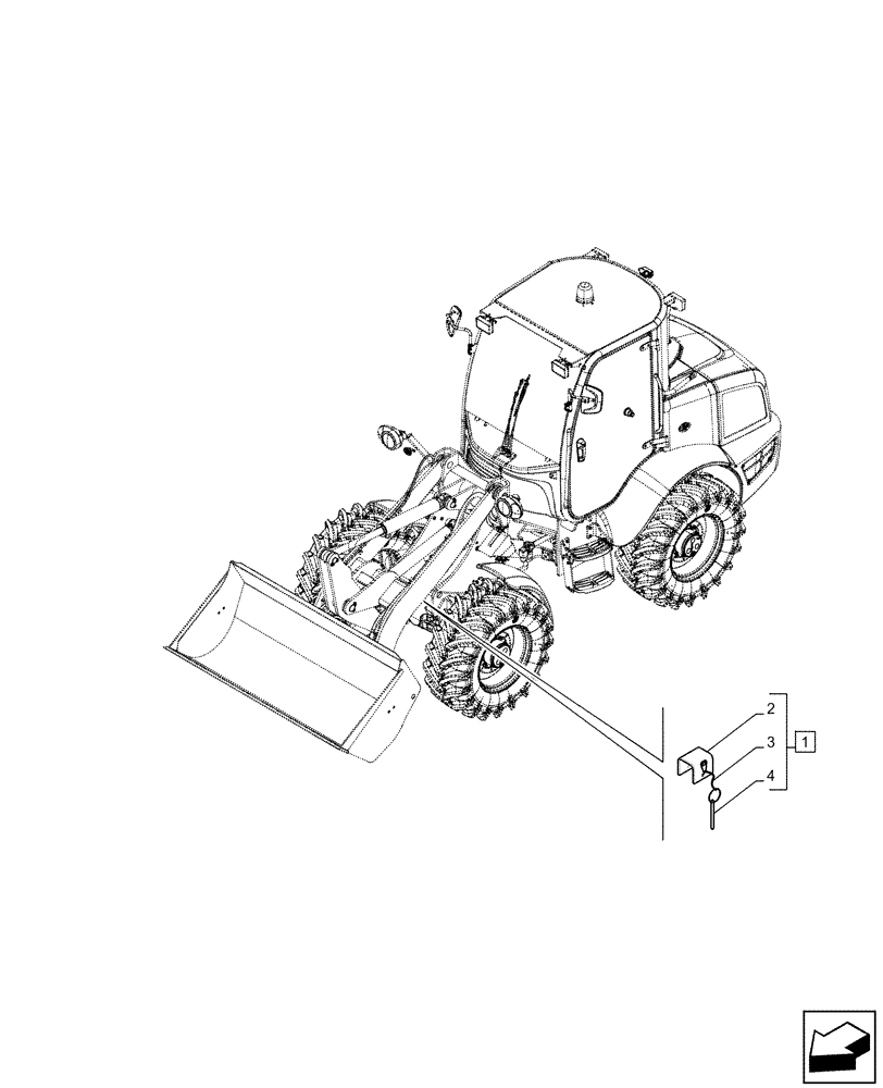 Схема запчастей Case 221F - (82.100.AH[02]) - VAR - 734522 - FRONT LOADER, ARM, LOCKING DEVICE (82) - FRONT LOADER & BUCKET