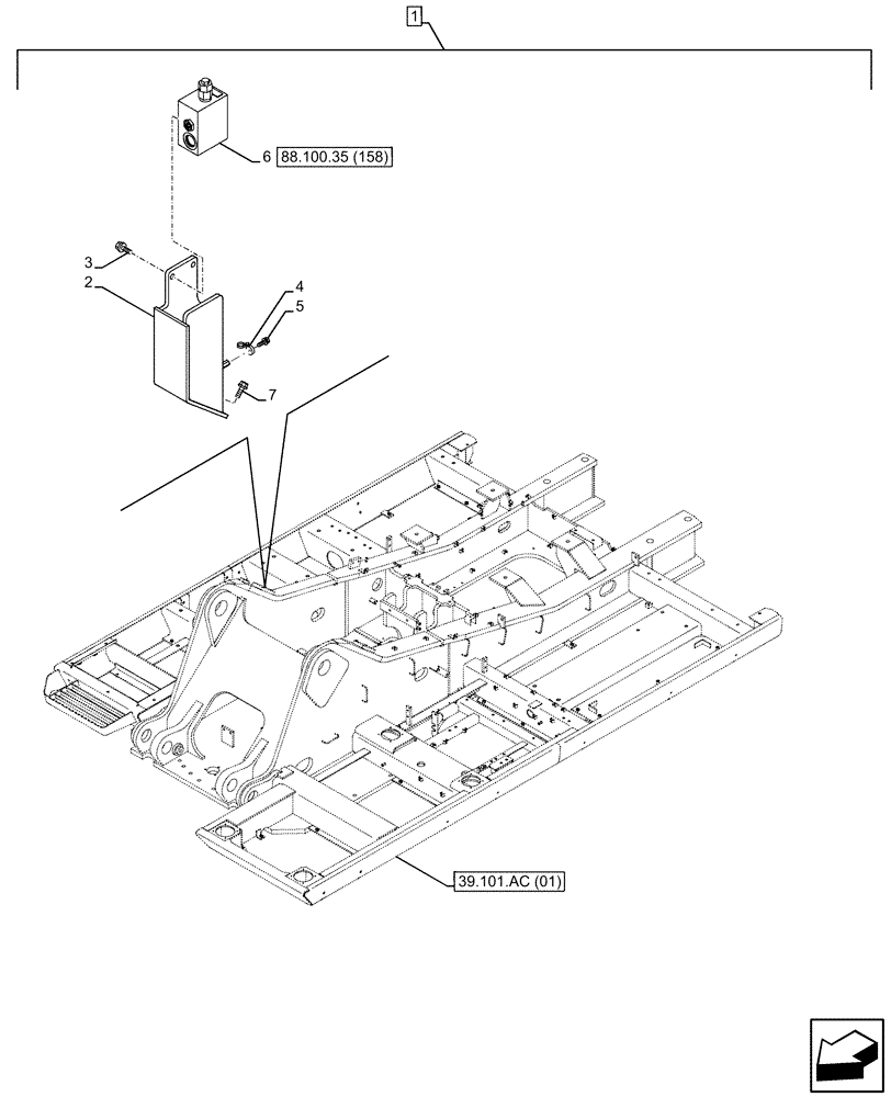 Схема запчастей Case CX350D LC - (88.100.35[157]) - DIA KIT, HAMMER CIRCUIT, HIGH FLOW, SHEARS, W/ ELECTRICAL PROPORTIONAL CONTROL, RELIEF VALVE (88) - ACCESSORIES