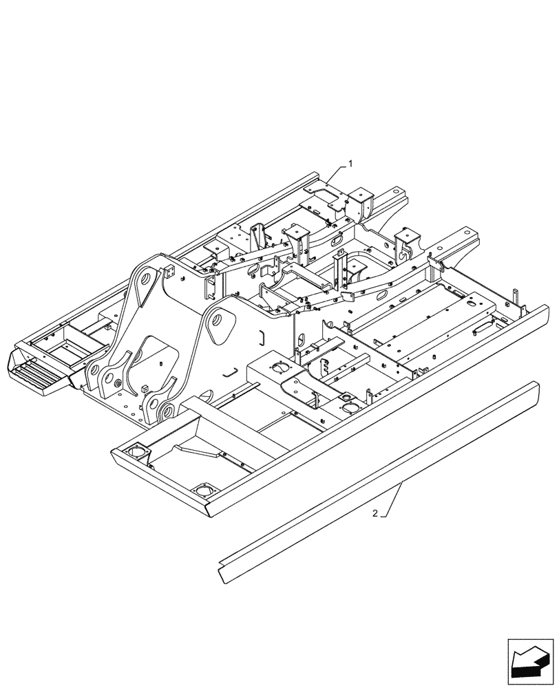 Схема запчастей Case CX210D NLC - (39.101.AC) - UPPER, FRAME (39) - FRAMES AND BALLASTING