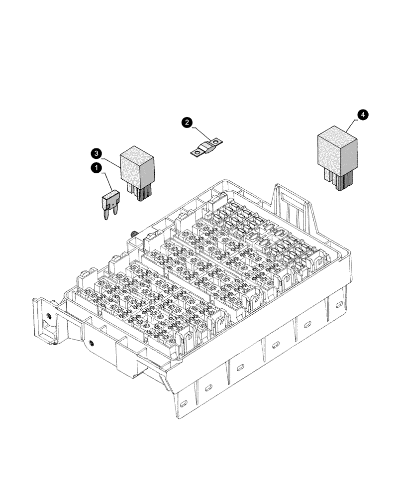 Схема запчастей Case 580SN - (05.100.04[03]) - MAINTENANCE PARTS - FUSES (05) - SERVICE & MAINTENANCE