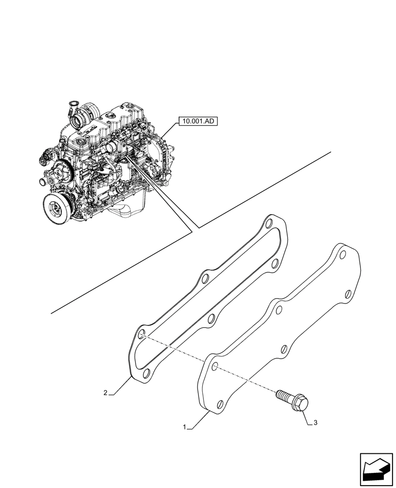 Схема запчастей Case F4HFE6131 B003 - (55.202.AA) - COOLING SYSTEM, ENGINE, GRID HEATER (55) - ELECTRICAL SYSTEMS