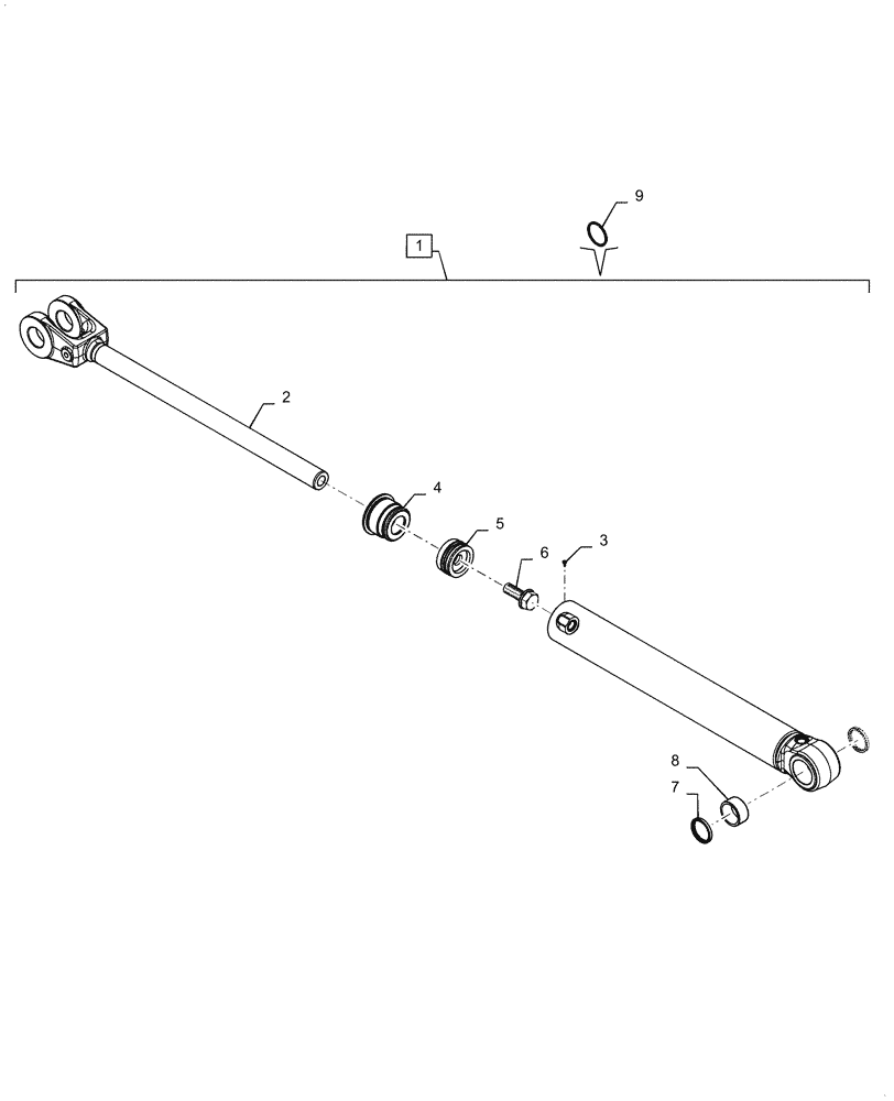 Схема запчастей Case 521F - (35.701.CB[04]) - LIFT CYLINDER, XR (35) - HYDRAULIC SYSTEMS