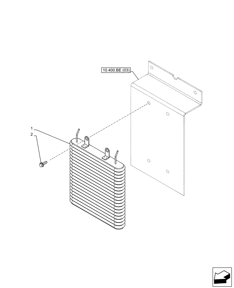 Схема запчастей Case CX210D LC LR - (10.216.AX) - FUEL COOLER (10) - ENGINE