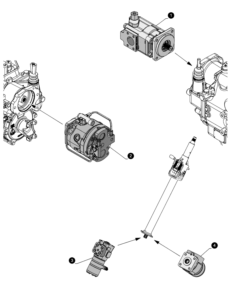 Схема запчастей Case 580SN WT - (05.100.04[05]) - MAINTENANCE PARTS - PUMPS (05) - SERVICE & MAINTENANCE