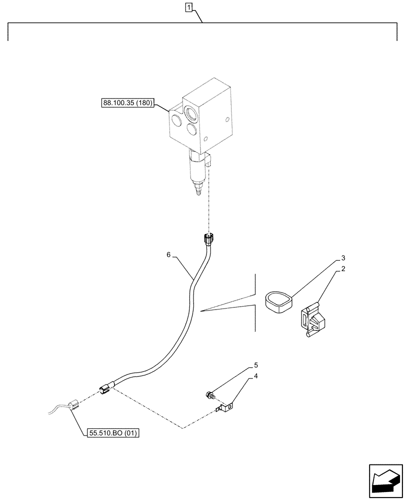 Схема запчастей Case CX350D LC - (88.100.35[182]) - DIA KIT, HAMMER CIRCUIT, HIGH FLOW, SHEARS, W/ ELECTRICAL PROPORTIONAL CONTROL, RELIEF VALVE, WIRE HARNESS (88) - ACCESSORIES