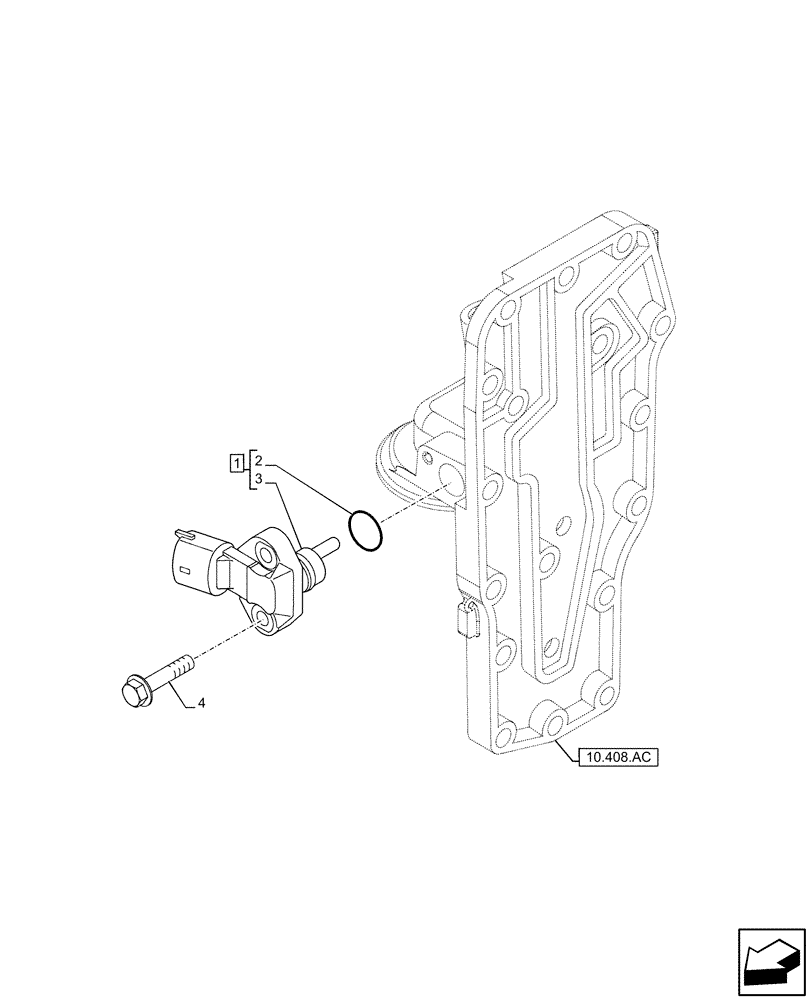 Схема запчастей Case F4HFE6131 B003 - (55.013.AD) - ENGINE OIL PRESSURE AND TEMPERATURE SENSOR (55) - ELECTRICAL SYSTEMS