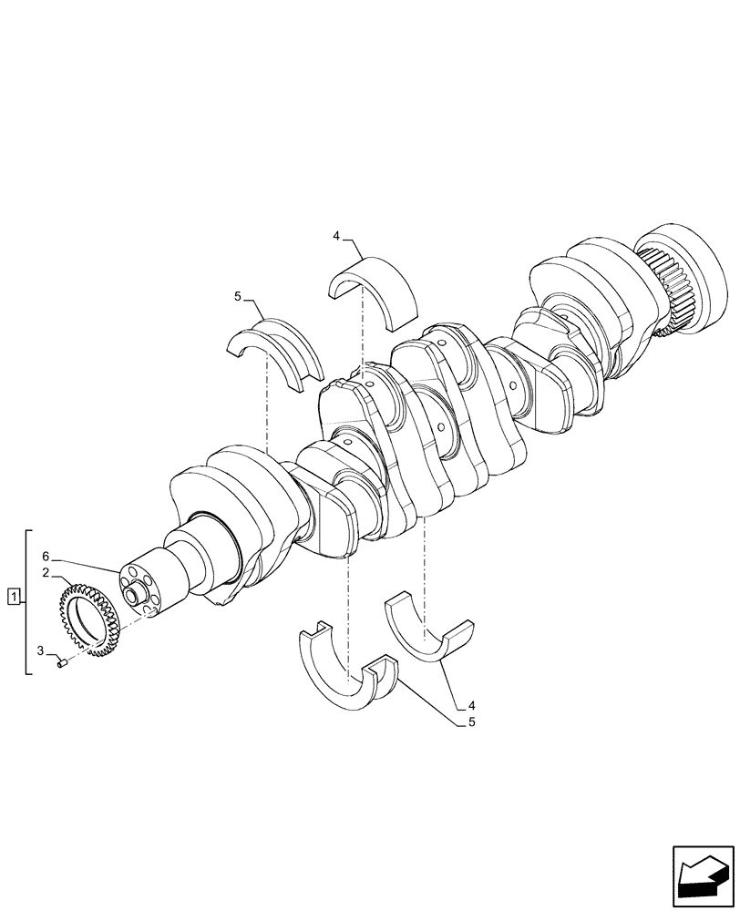 Схема запчастей Case F4HFE6131 B003 - (10.103.AA) - CRANKSHAFT & RELATED PARTS (10) - ENGINE