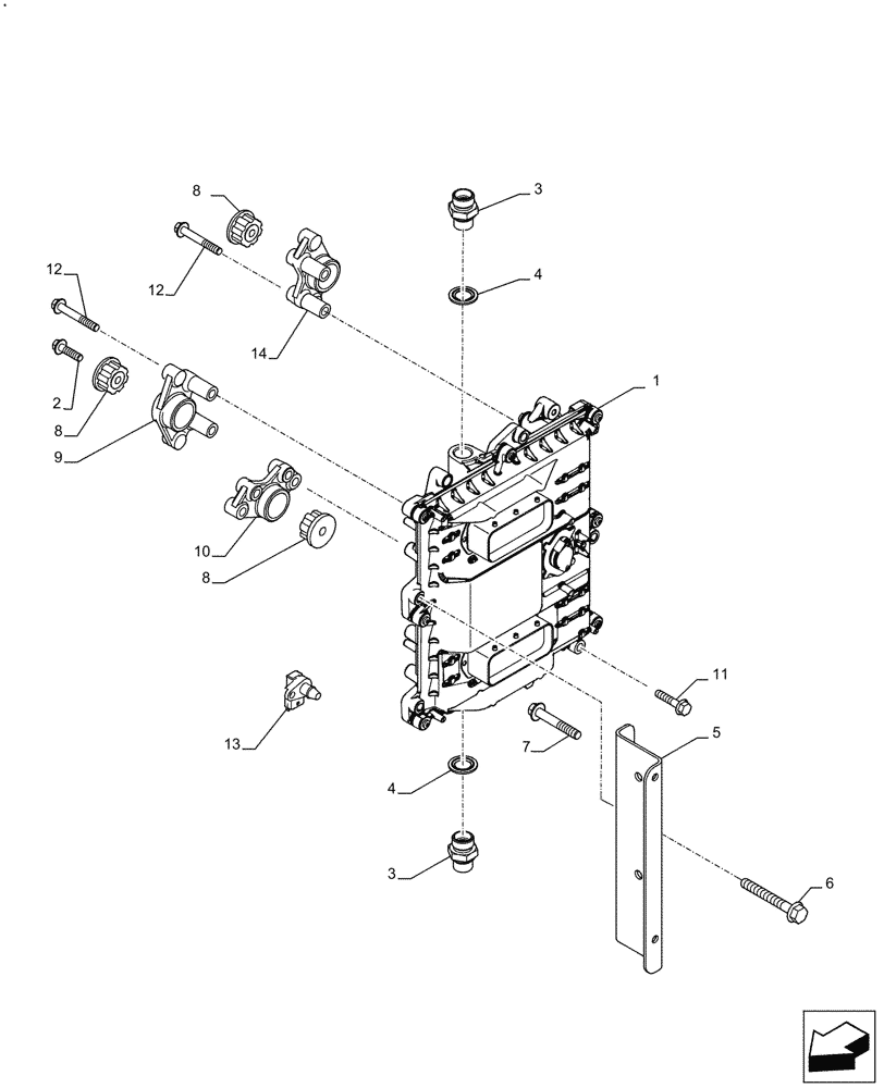 Схема запчастей Case F4HFE6131 B003 - (55.015.AA) - ENGINE, ELECTRONIC CONTROL UNIT (55) - ELECTRICAL SYSTEMS