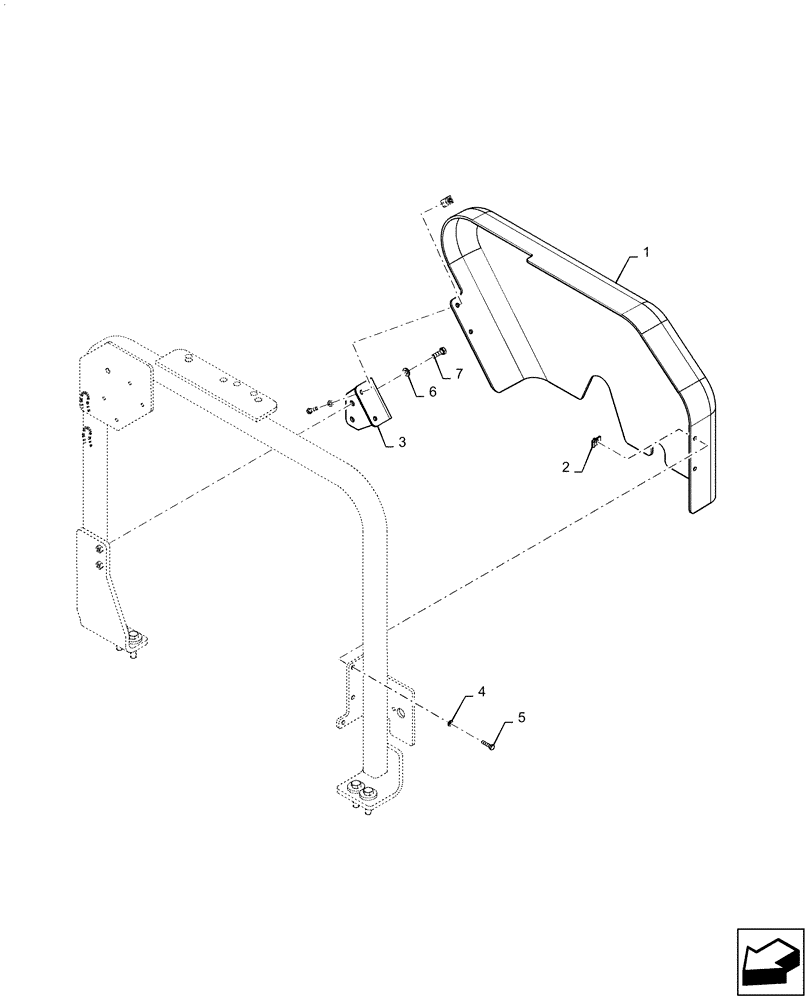 Схема запчастей Case 521F - (10.102.AA[02]) - VAR - 782440 - ENGINE DRIVE BELT COVER, W/ A/C (10) - ENGINE