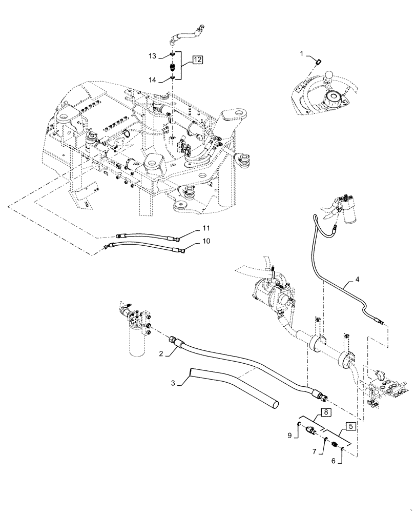 Схема запчастей Case 521F - (41.200.BO[02]) - VAR - 782441, 482930 - NO JOYSTICK, WITH STEERING (41) - STEERING