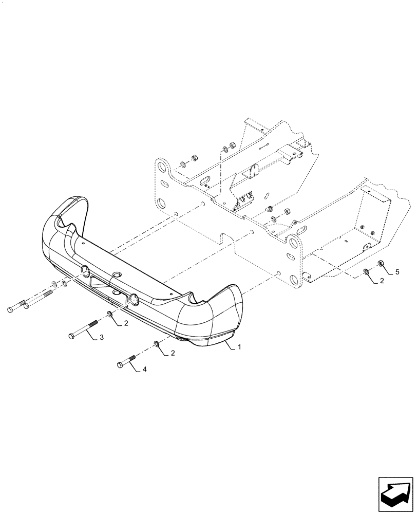 Схема запчастей Case 521F - (39.140.AM[02]) - VAR - 482059 - REAR COUNTERWEIGHT, HD (39) - FRAMES AND BALLASTING