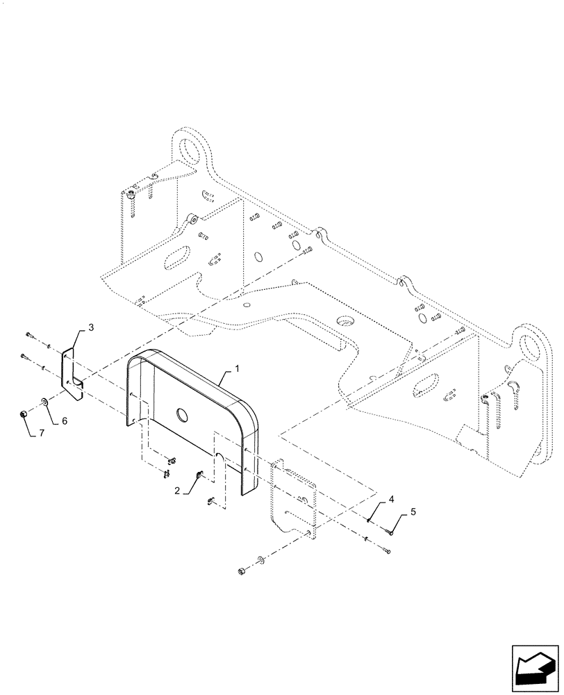 Схема запчастей Case 521F - (10.102.AA[01]) - VAR - 782439 - ENGINE DRIVE BELT COVER, NO A/C (10) - ENGINE