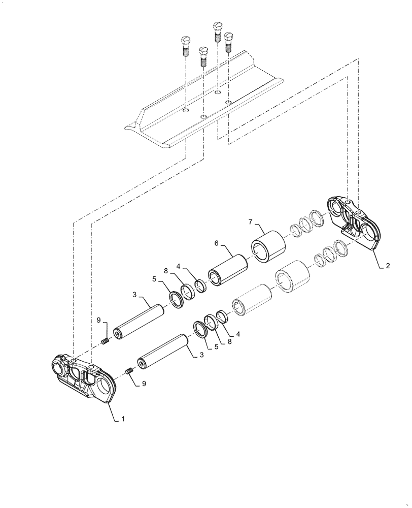 Схема запчастей Case 2050M LT - (48.100.AD[15]) - CELT , TRACK LINK, COMPONENTS (48) - TRACKS & TRACK SUSPENSION