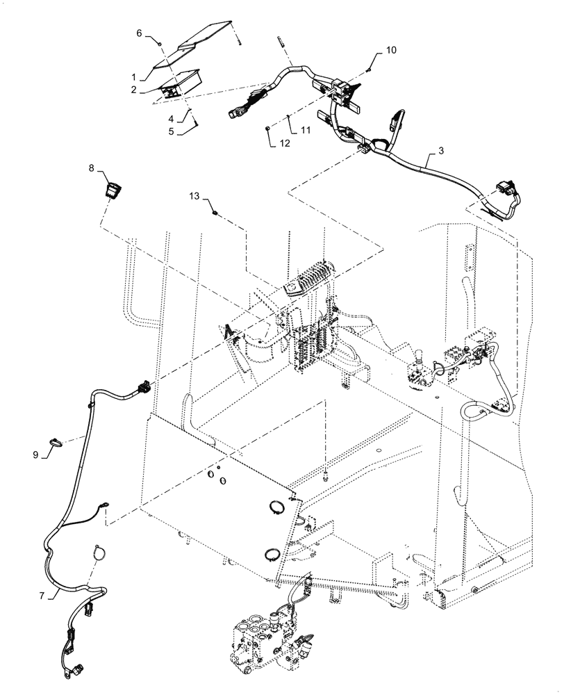 Схема запчастей Case 521F - (41.200.BO[04]) - VAR - 482930, 482913 - JOYSTICK HARNESS CASE (41) - STEERING