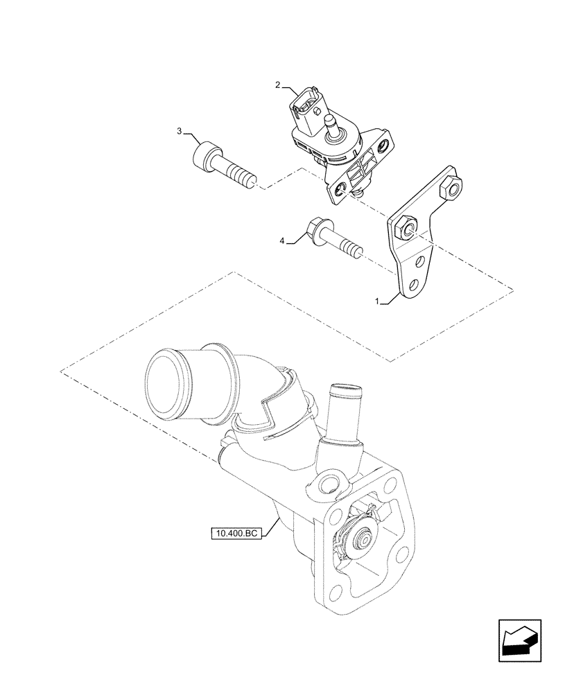 Схема запчастей Case F5HFL463A F001 - (55.014.AL) - THERMOSTAT, PRESSURE CONTROL VALVE (55) - ELECTRICAL SYSTEMS