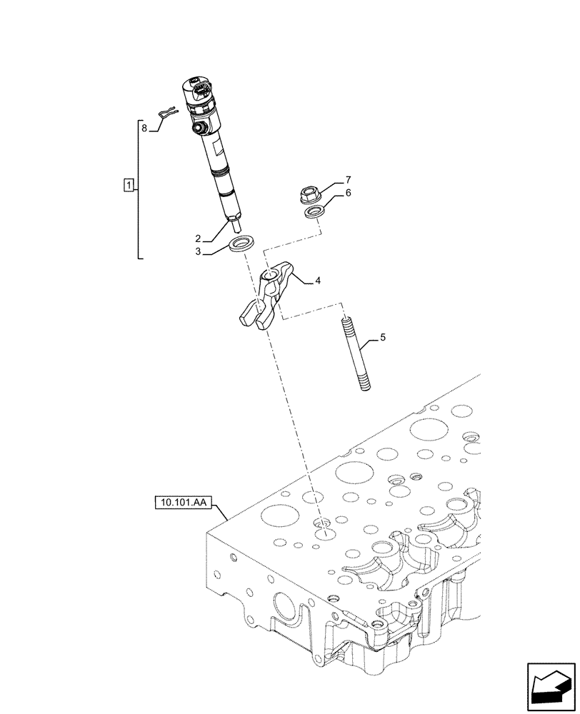 Схема запчастей Case F5HFL463A F001 - (10.218.AF) - FUEL INJECTOR (10) - ENGINE