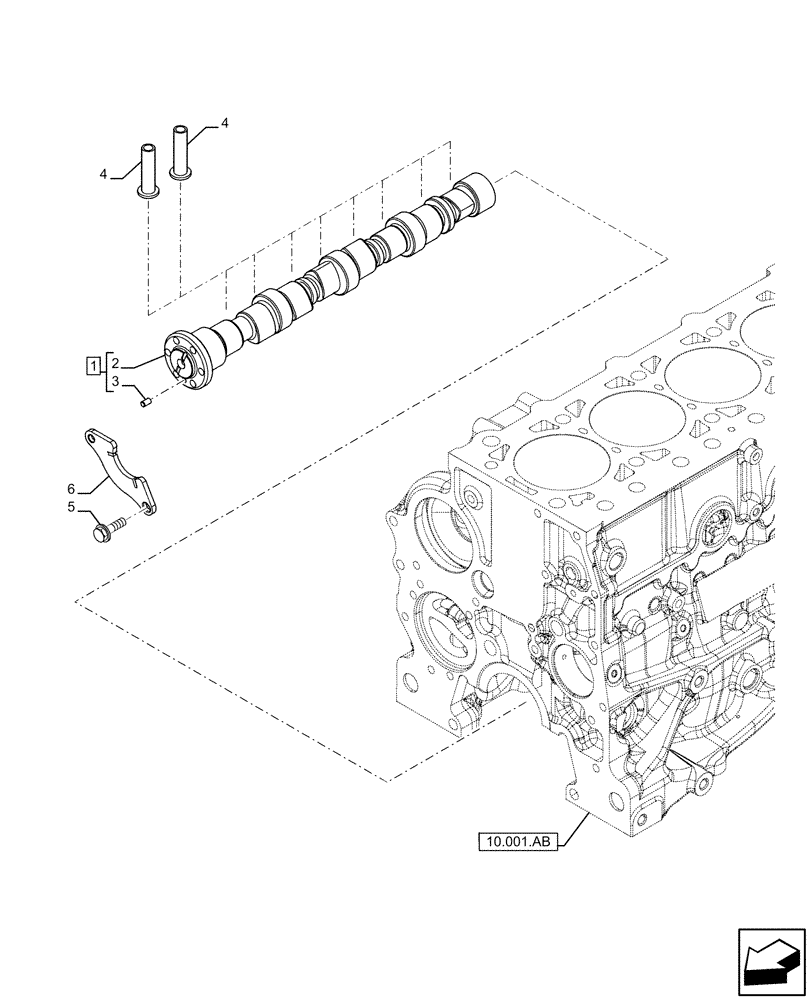 Схема запчастей Case F5HFL463A F001 - (10.106.AA) - CAMSHAFT, TIMING CONTROL (10) - ENGINE