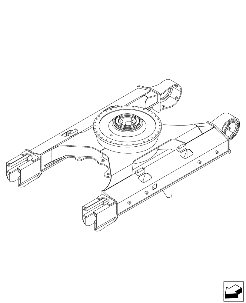 Схема запчастей Case CX210D NLC - (48.130.AN) - FRAME, LOWER (48) - TRACKS & TRACK SUSPENSION