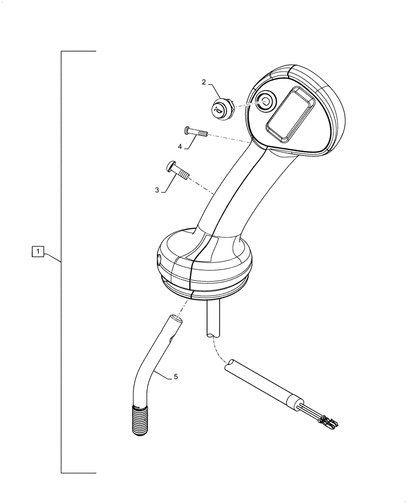 Схема запчастей Case SR270 - (55.512.CL[05]) - LEVEL 100, HANDLE GRIP, LH (55) - ELECTRICAL SYSTEMS