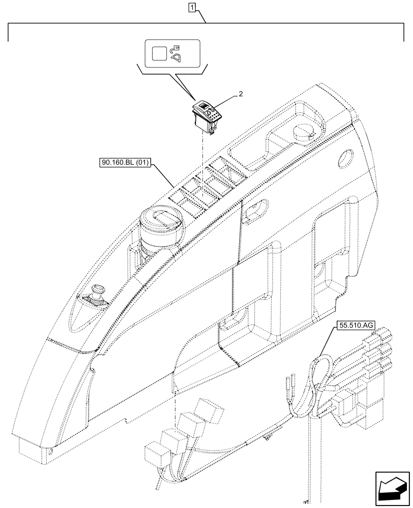 Схема запчастей Case CX350D LC - (88.100.35[230]) - DIA KIT, QUICK COUPLER, SWITCH (88) - ACCESSORIES