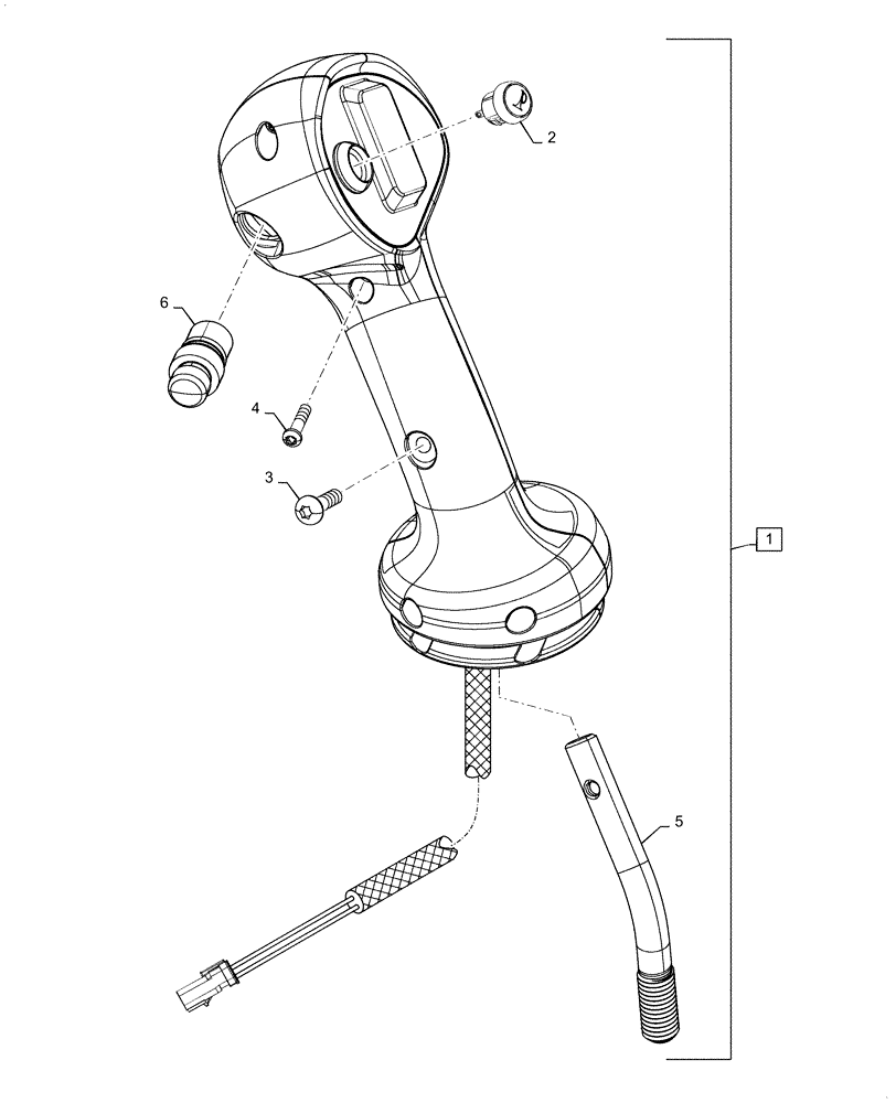 Схема запчастей Case SR270 - (55.512.CL[11]) - LEVEL 250, HANDLE GRIP, LH (55) - ELECTRICAL SYSTEMS